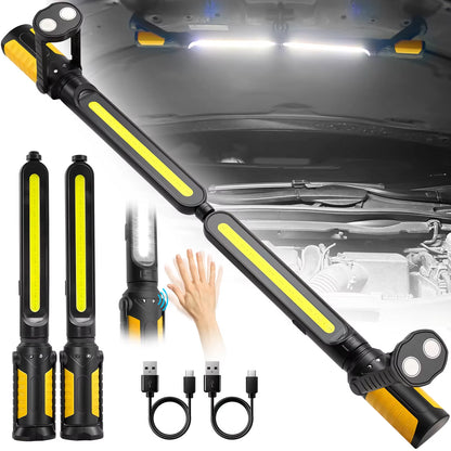 Mechanic LED Work Light Bar - 2400LM LED, 4400Mah Rechargeable with Hooks Magnetic Base for Car Repairing