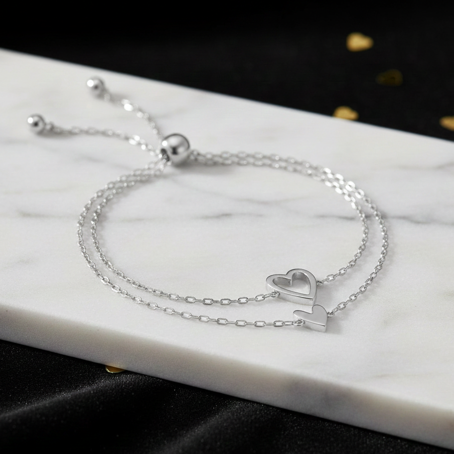 SoulTies™ – Matching Heart Connection Bracelets (Pair)💞