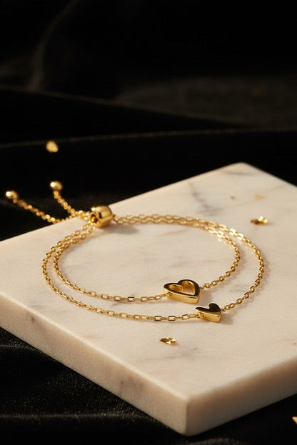 SoulTies™ – Matching Heart Connection Bracelets (Pair)💞